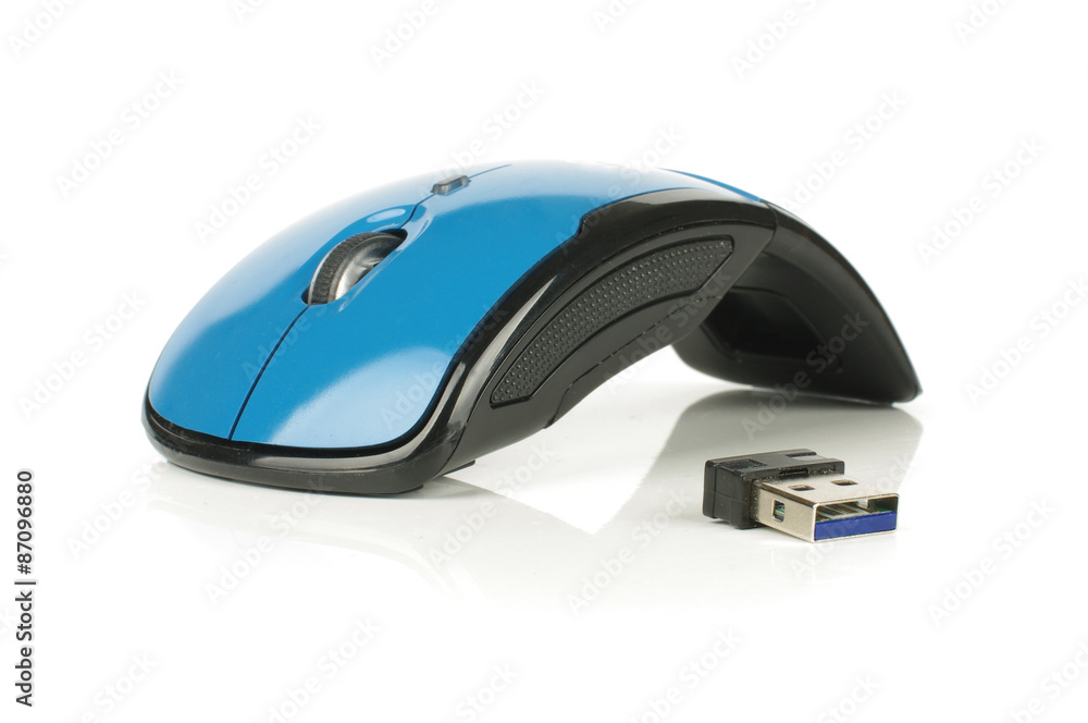 Foldable modern arc mouse isolated on the white background Foldable modern arc mouse isolated on the white background