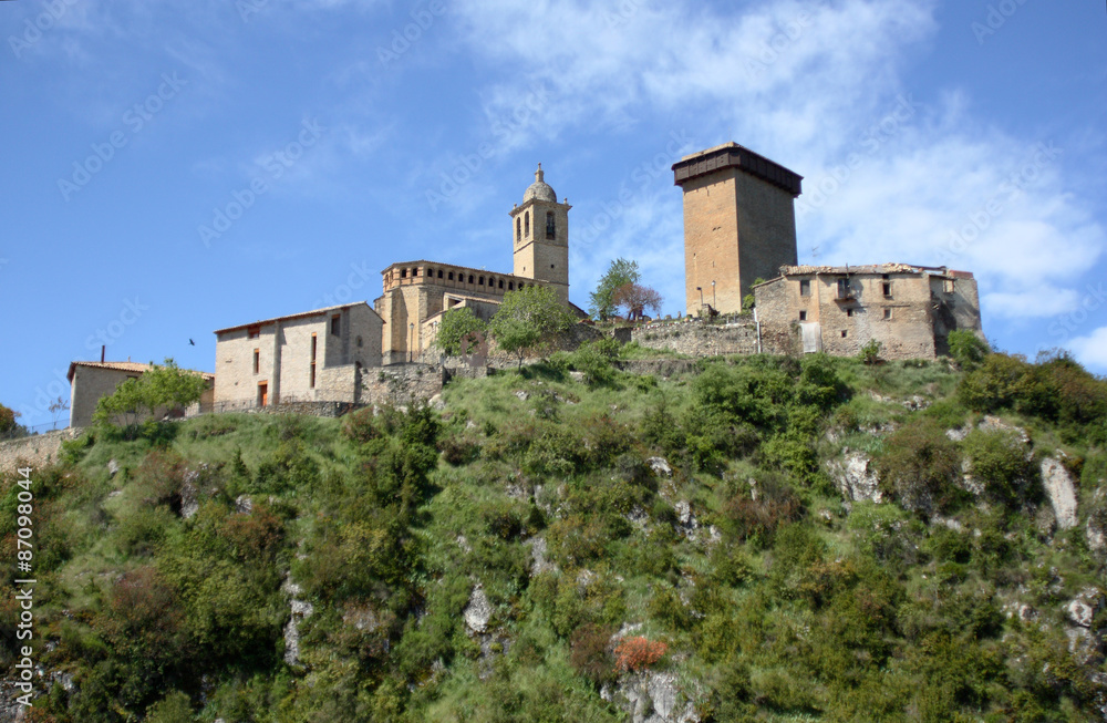 Pueblo de Abizanda,  Pirineo de Huesca,