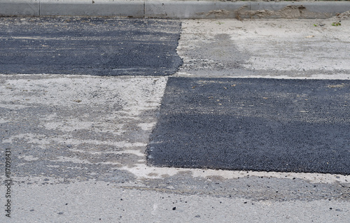 repaired area of asphalt
