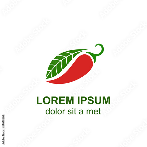 pepper vector isolated on light background.