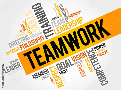 TEAMWORK word cloud, business concept