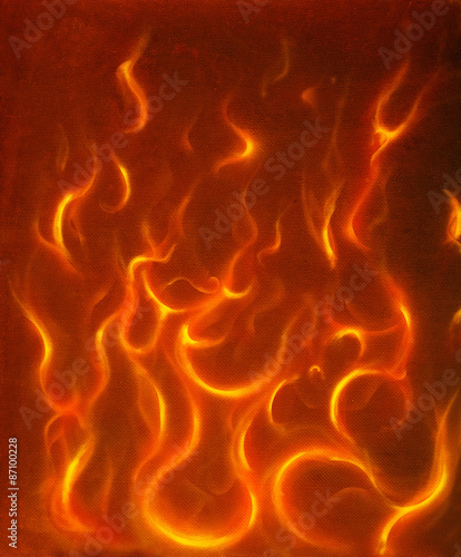 Fényképezés Ornamental Fire painting.