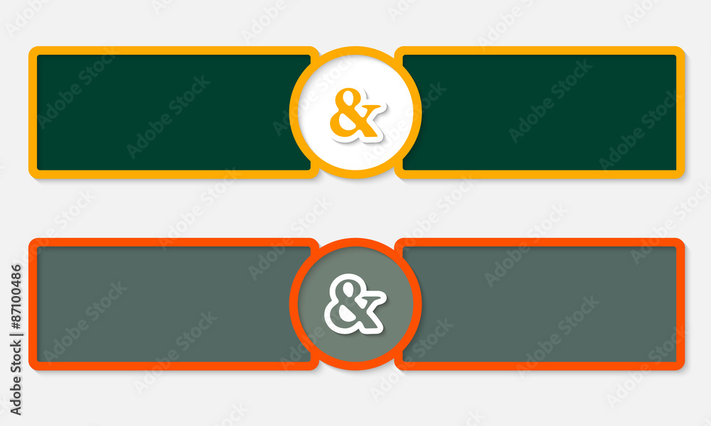 Fototapeta premium Abstract text frames for your text and ampersand