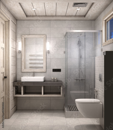 3D rendering of bathroom