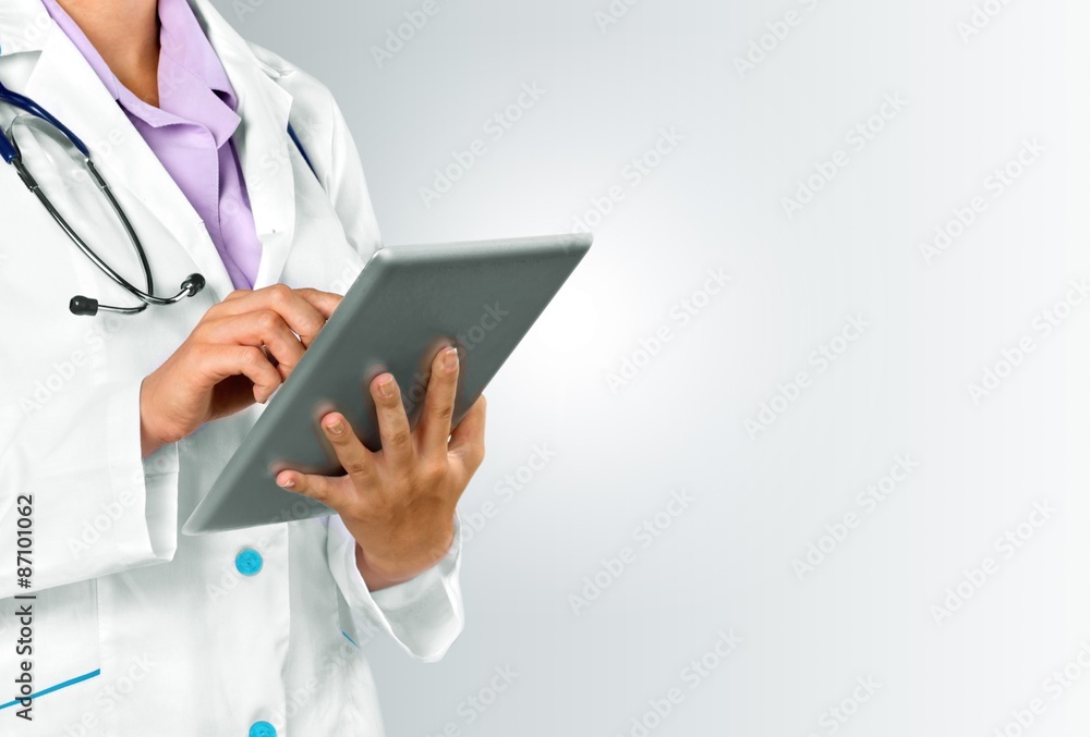 Doctor, ipad, health. Doctor, ipad, health.