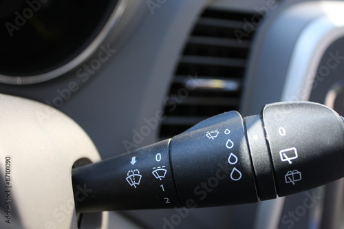 closeup look of wiper switch with detailed instuctions photo