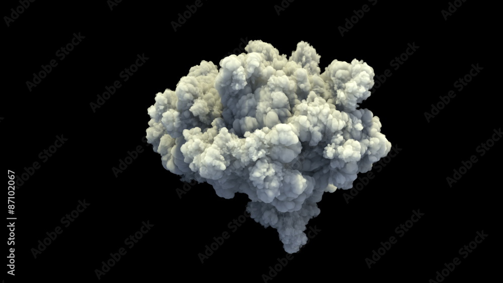 4K slow motion smoke explosion, shockwave effect isolated on black background, top view with alpha 4K slow motion smoke explosion, shockwave effect isolated on black background, top view with alpha