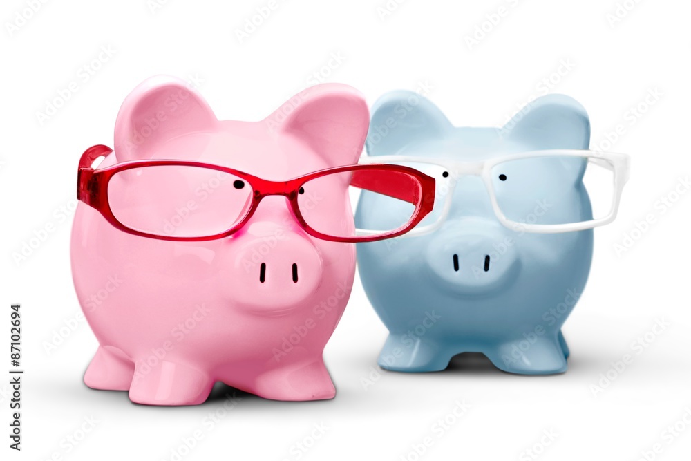 Piggy Bank, Glasses, Investment. Piggy Bank, Glasses, Investment.