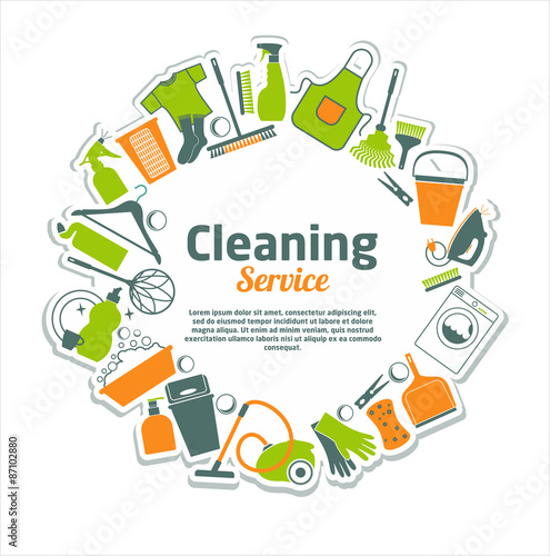 Clean abstract color icons set.