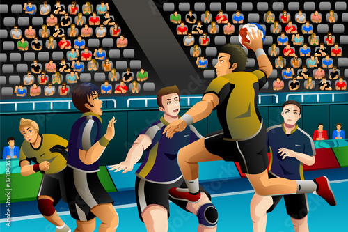 People Playing Handball in the Competition © artisticco