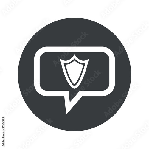 Round shield dialog icon