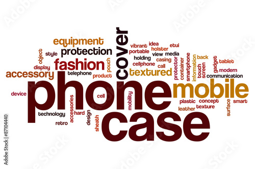 Phone case word cloud concept