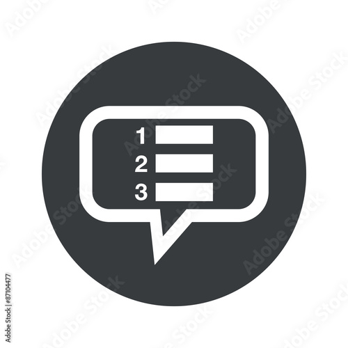 Round numbered list dialog icon