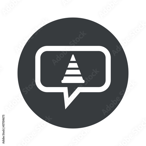 Round traffic cone dialog icon
