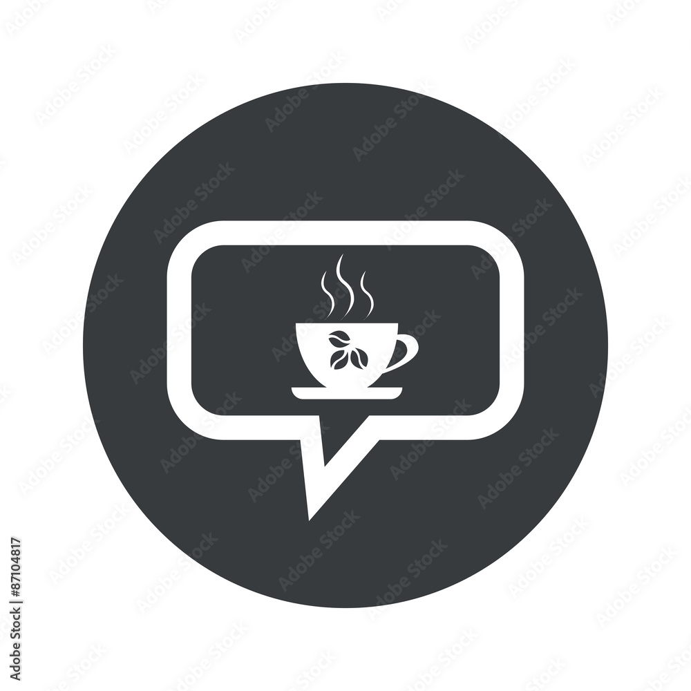 Round coffee cup dialog icon Round coffee cup dialog icon