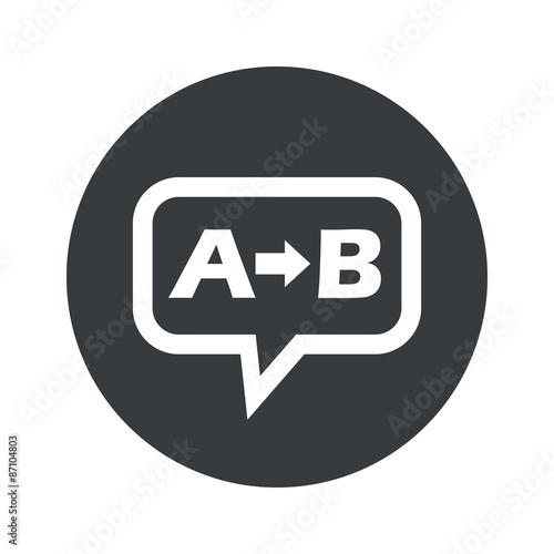 Round A B dialog icon