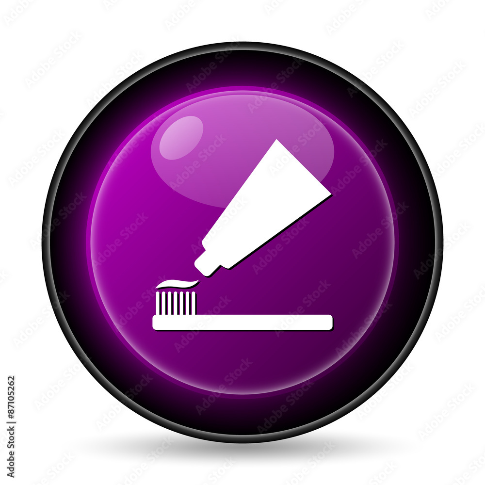 Tooth paste and brush icon Tooth paste and brush icon
