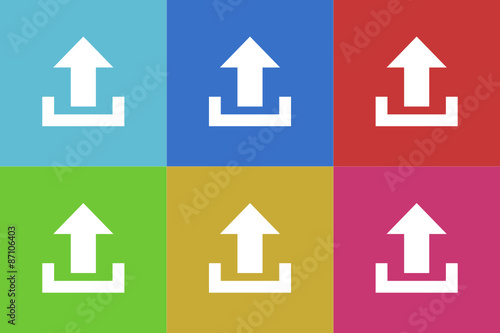 upload vector icons set