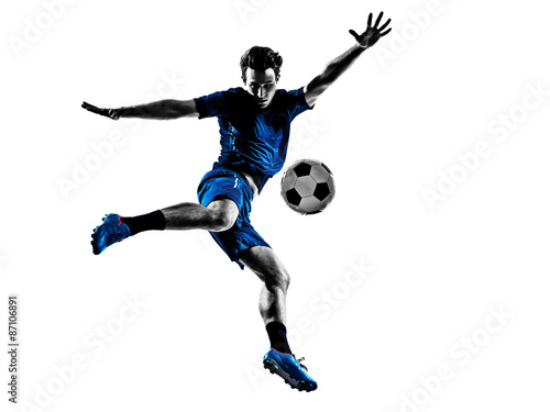 italian soccer player man silhouette  © snaptitude