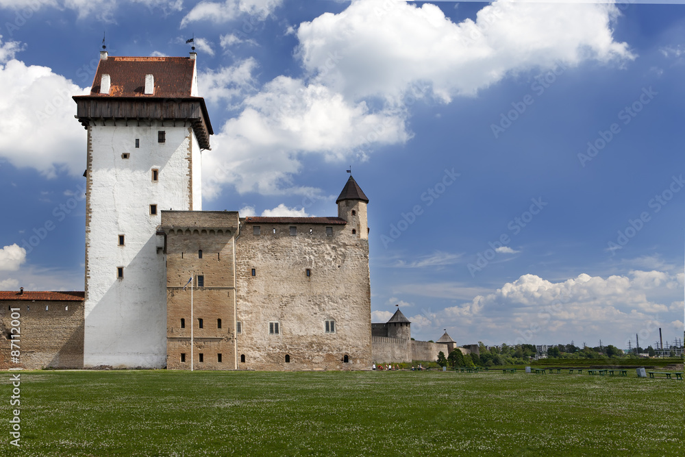 Estonia. Narva. Ancient fortress on border with Russia Estonia. Narva. Ancient fortress on border with Russia