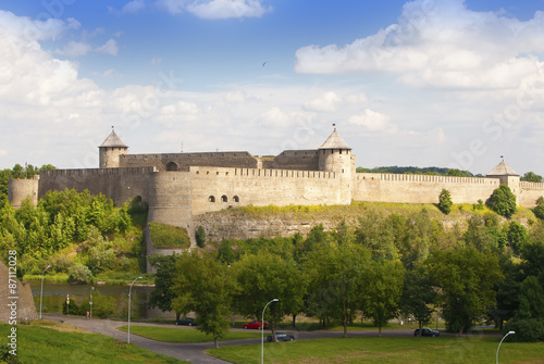 Ivangorod fortress at the border of Russia and Estonia