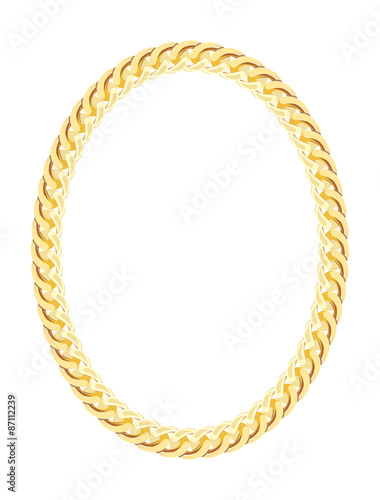 Gold Chain Jewelry. Vector Illustration
