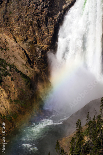 Lower Falls of the Yellowstone River inside Yellowstone National Park  Wyoming