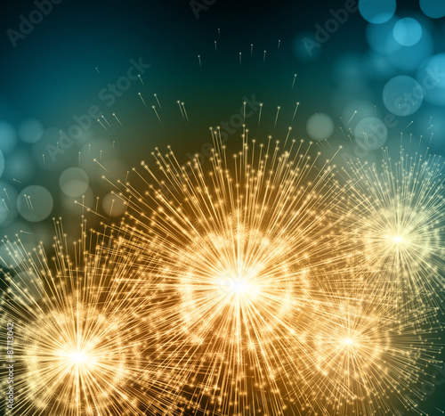 Celebrate party sparkler little fireworks. Vector illustration