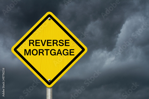 Reverse Mortgage Caution Road Sign