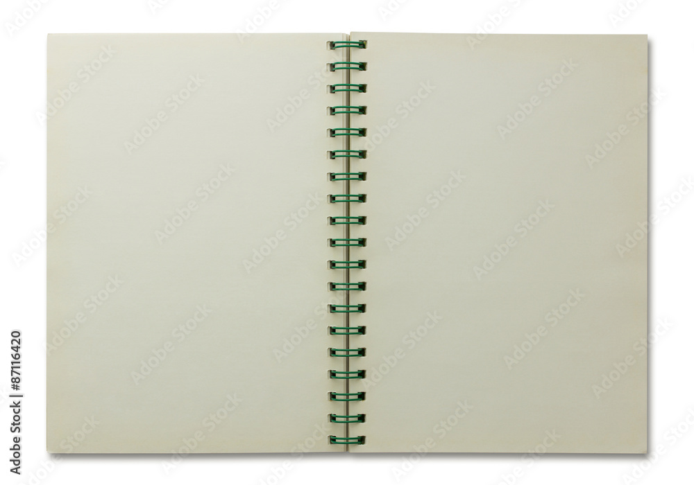 open spiral notebook isolated on white open spiral notebook isolated on white