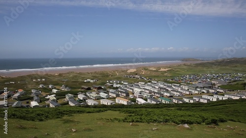 Rossili beach and coast to Hillend The Gower peninsula South Wales UK photo