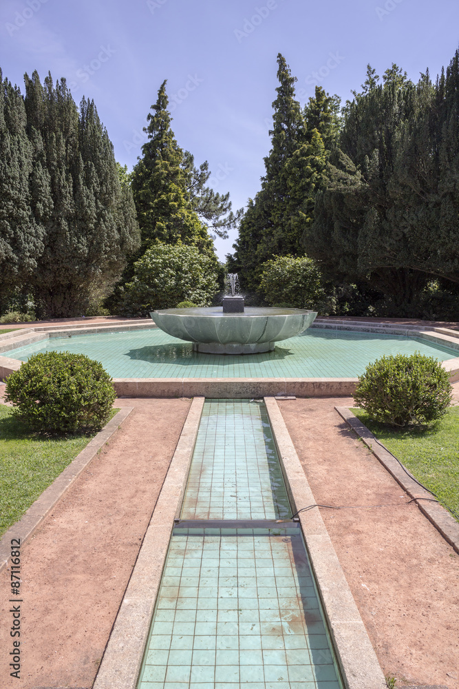 PORTO, PORTUGAL - JULY 05, 2015: Serralves gardens green park