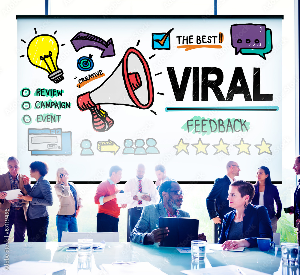 Naklejka premium Viral Marketing Spread Review Event Feedback Concept