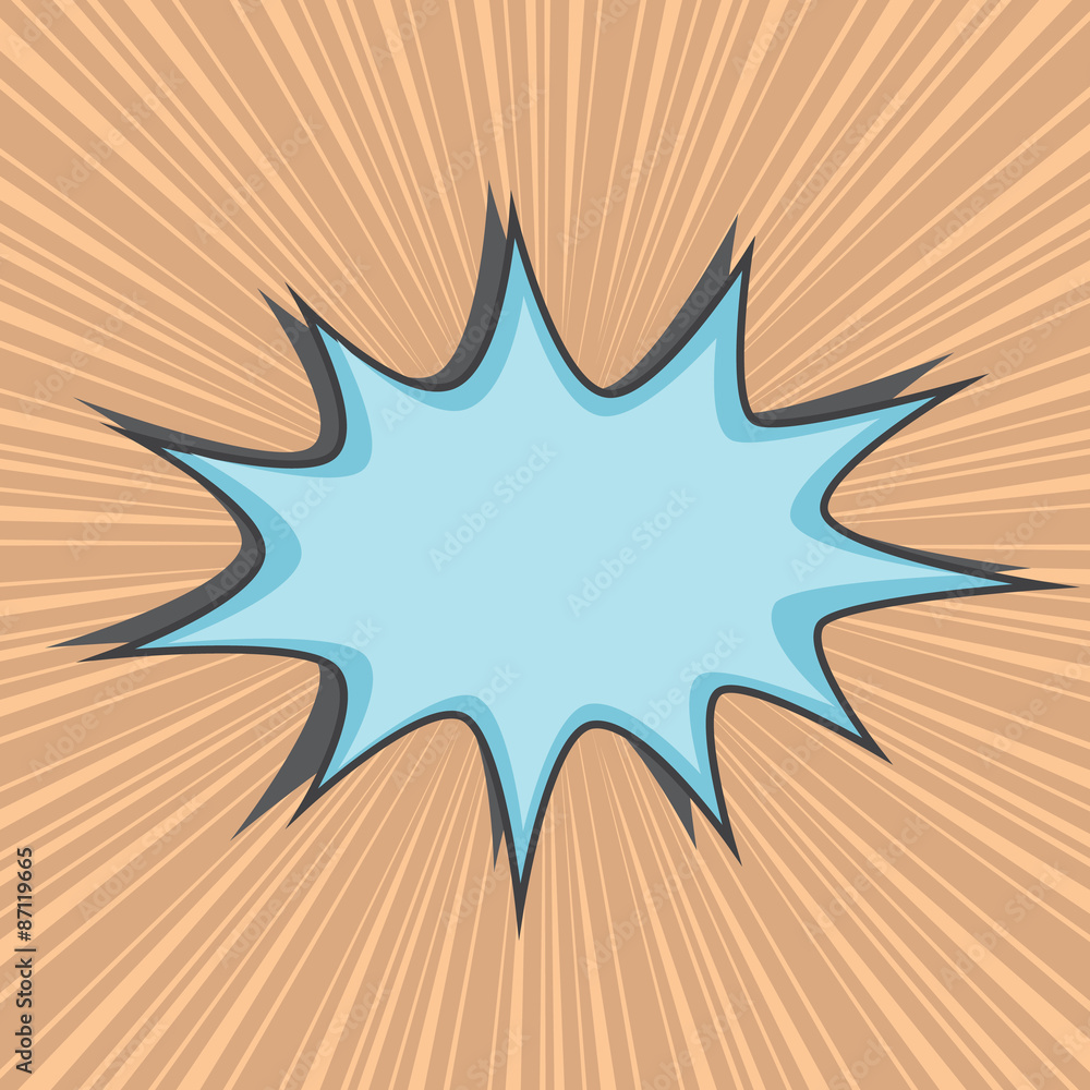 Comic bubble speech with retro colored Comic bubble speech with retro colored