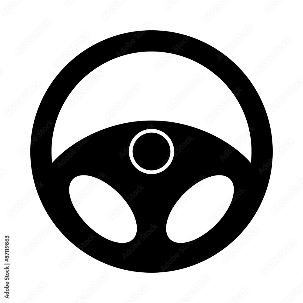 Steering wheel icon. Steering wheel icon.
