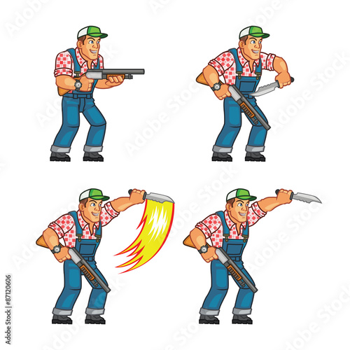 Red Neck Knife Attack Sprite