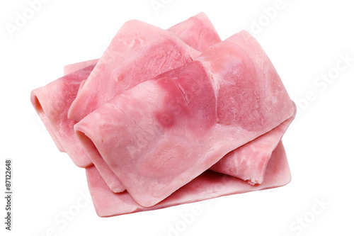 Obraz na płótnie slices of cooked ham w salonie