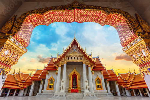 Wat Benchamabophit - the Marble Temple  in Bangkok, Thailand © coward_lion