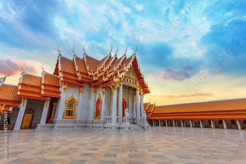 Wat Benchamabophit - the Marble Temple in Bangkok, Thailand photo