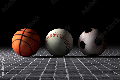 basketball baseball and soccer balls