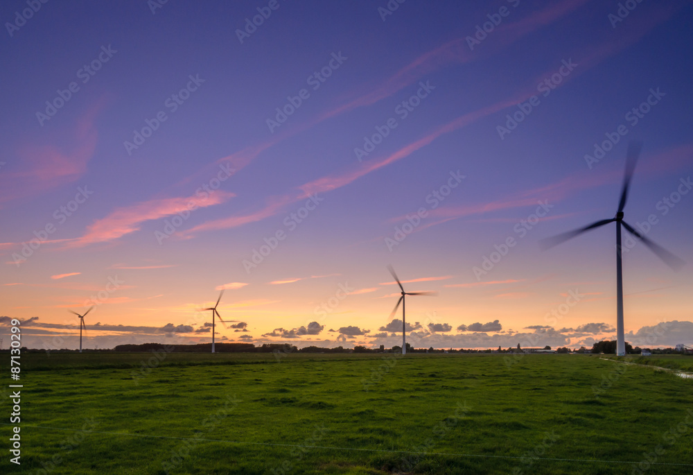 Fototapeta premium Wind turbines at work
