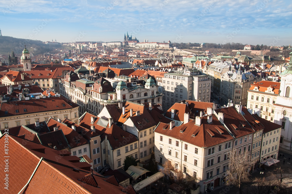 summer view of Old Town in Prague, Czech Republic