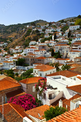 Fototapeta Naklejka Na Ścianę i Meble -  View of the town of Hydra from the streets.