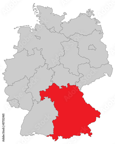 Bayern in Deutschland - Vektor