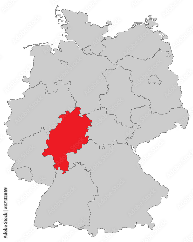 Hessen in Deutschland - Vektor
