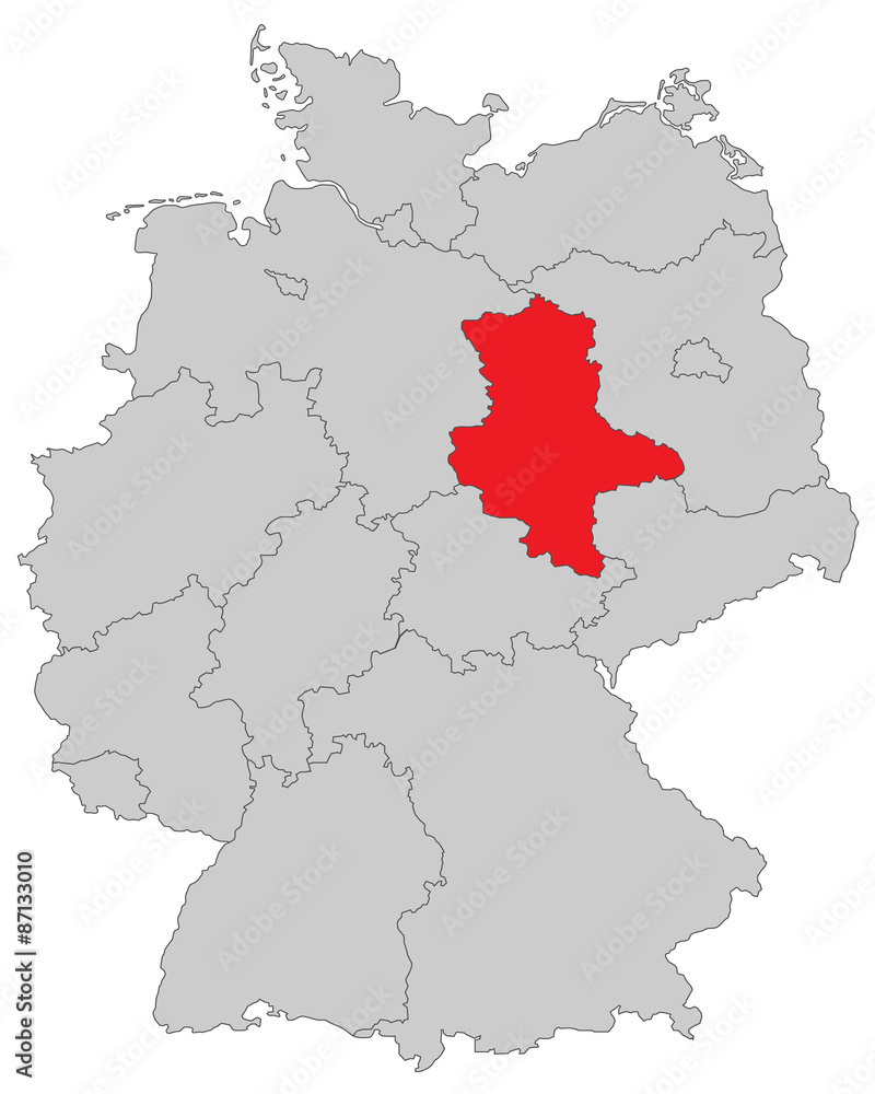 Sachsen-Anhalt in Deutschland - Vektor