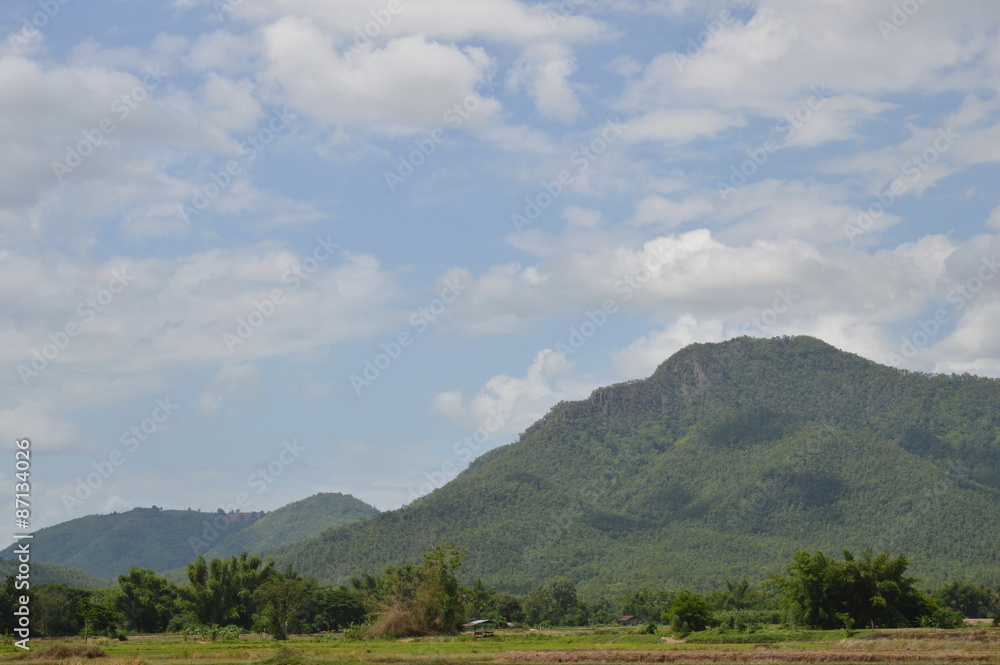 mountain and paddy in Thailad upcountry