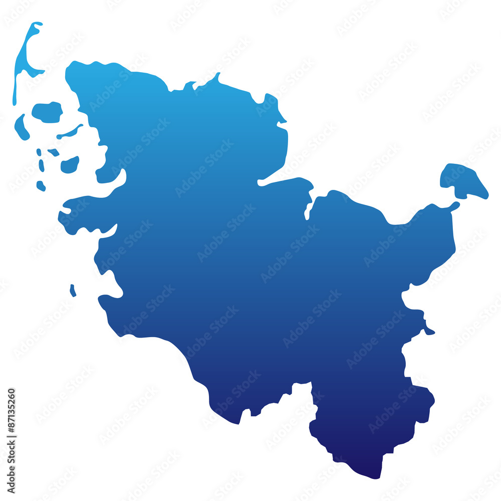 Schleswig-Holstein in blau