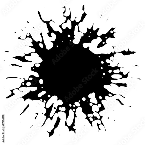 Vector Ink Blotch. Design Element. 