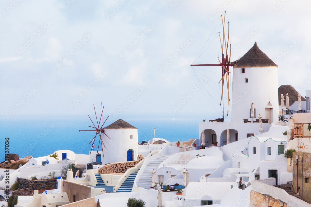 Fototapeta premium widok oai santorini